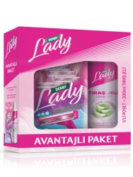 Derby Lady 2 Tıraş Bıçağı (5li Poşet) + Tıraş Jeli 200 ml - Diğer