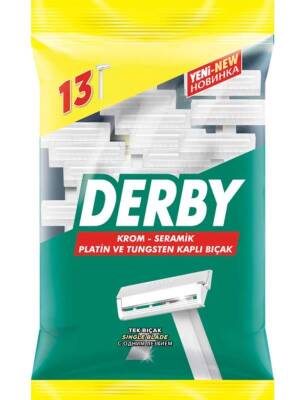 Derby Tek Bıçaklı 13lü Tıraş Bıçağı - 1
