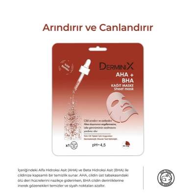 Derminix AHA + BHA Kağıt Maske - 4