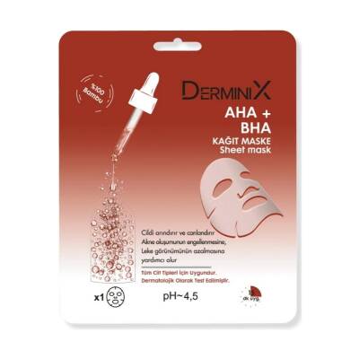 Derminix AHA + BHA Kağıt Maske - 1