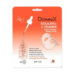 Derminix Kolajen + C Vitamini Kağıt Maske - 1