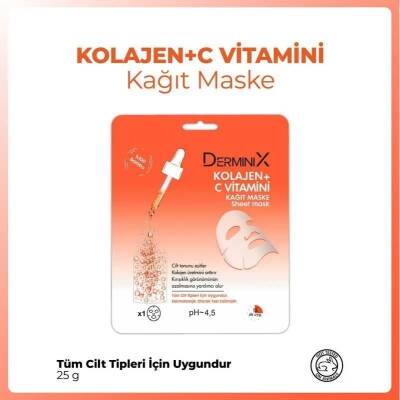 Derminix Kolajen + C Vitamini Kağıt Maske - 2