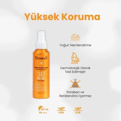 Derminix Sun Cream Spf 30 Yüksek Koruma Yüz Ve Vücut Güneş Kremi 150 ml - 2