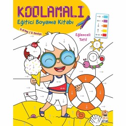 Eğlenceli Tatil 5-6 Yaş Kodlamalı Eğitici Boyama Kitabı - 