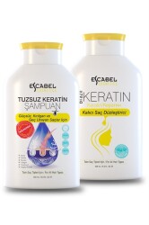 Escabel Tuzsuz Sülfatsız Şampuan + Brezilya Keratin Set - Escabel