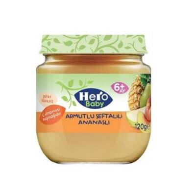 Hero Baby Armutlu Şeftalili Ananaslı Kavanoz Maması 120 gr - 1