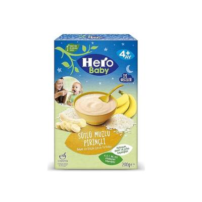 Hero Baby Gece Sütlü Muzlu Pirinçli Kaşık Maması 200 gr - 1