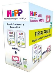 Hipp 3 Organik Devam Sütü Combiotic 800grx2 Adet (Islak Mendil Hediye) - 2