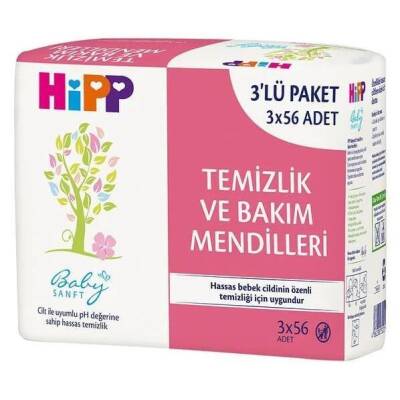 Hipp Baby Sanft 3 x 56 Temizlik ve Bakım Mendili - 1