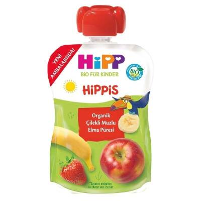 Hipp Organik Çilekli Muzlu Elma Püresi 100 gr - 1