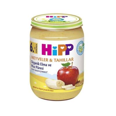 Hipp Organik Elma ve Muz Püresi 190 gr Kavanoz Maması - 1