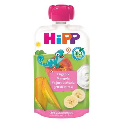 Hipp Organik Mangolu Yoğurtlu Muzlu Şeftali Püresi 100 gr - 1