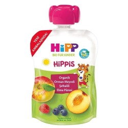 Hipp Organik Orman Meyveli Şeftalili Elma Püresi 100 gr - Hipp
