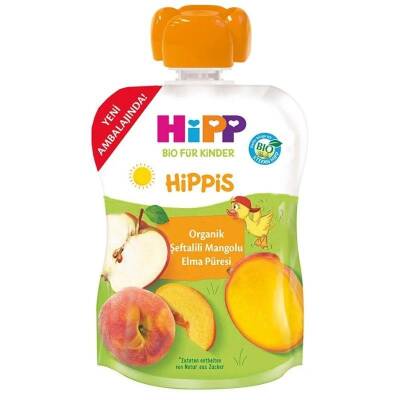 Hipp Organik Şeftalili Mangolu Elma Püresi 100 gr - 1