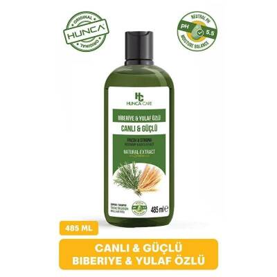 Hunca Care Biberiye ve Yulaf Özlü Şampuan Güçlü Saçlar ve Hızlı Saç Uzamasına Yardımcı 485 ml - 1