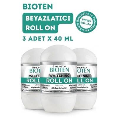 Hunca Care Bioten Ter Önleyici - Beyazlatıcı, Unisex Roll-On, ( 3 Adet X 40 ml ) - 1