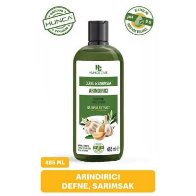 Hunca Care Defne ve Sarımsaklı Arındıcı Saç Bakım Seti ( Şampuan 485 ml + Saç Kremi 485 ml) - 3
