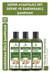 Hunca Care Defne Ve Sarımsaklı Şampuan, Saç Dökülmesine Karşı Yardımcı ( 3 Adet X 485 ml ) - Hunca Care
