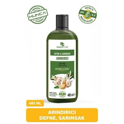 Hunca Care Defne Ve Sarımsaklı Şampuan Saç Dökülmesine Karşı Yardımcı 485 ml - 1