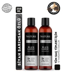Huncalife Nature Siyah Sarımsaklı Şampuan Dökülme Karşıtı Besleyici Ve Onarıcı ( 2 Adet X 350 ml ) - Hunca Life