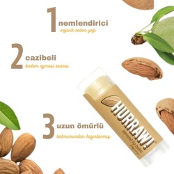 Hurraw Almond Lip Balm Badem 4.8 gr - 2