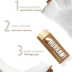 Hurraw Coconut Lip Balm - Hindistan Cevizi 4.8 gr - 2