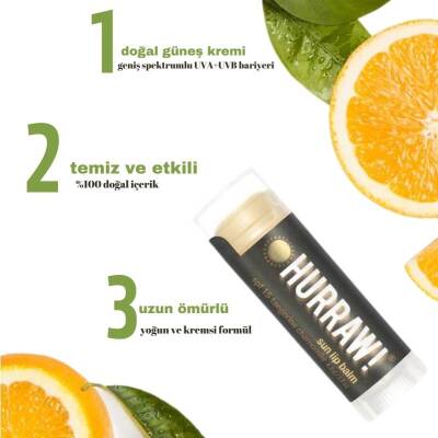 Hurraw Sun Lip Balm Spf 15 Güneş Koruyuculu Dudak Balmı 4,8 gr - 2