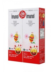 İmunol Ballı Çilek Aromalı 150 ml Şurup 2'li Paket - Orzax