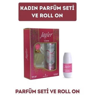Jagler Classic Kadın Parfüm Edt 60 ml Deodorant 150 ml Roll on 50 ml - 1