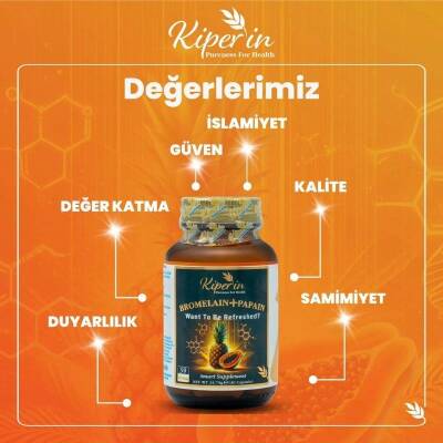 Kiperin Bromelain + Papain 30 Kapsül - 4