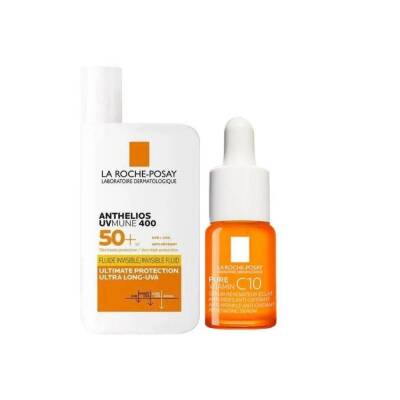 La Roche Posay Anthelios Invisible Fluid Spf50+ Güneş Kremi 50 ml + Pure Vitamin C10 Serum10 ml Set - 1