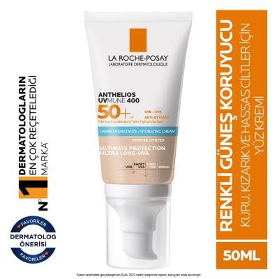 La Roche Posay Anthelios Ultra Hydrating Tinted Cream Spf 50+ 50 ml Hassas Ciltler için Renkli Güneş Koruyucu - 2