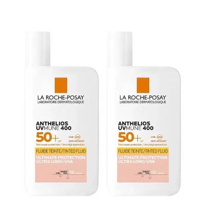 La Roche Posay Anthelios UVmune 400 Fluid Renkli Güneş Kremi SPF50+ 50 ml X 2 - 1