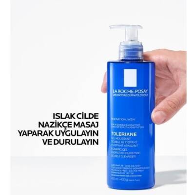 La Roche Posay Toleriane Hassas Ciltler Dahil Tüm Ciltler İçin Temizleme Jeli 400 ml - 3