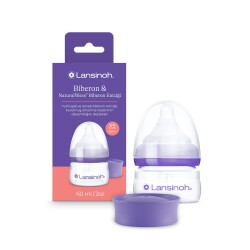 Lansinoh 60 ml Biberon ve NaturalWave Biberon Emziği (0 Ay+) - Lansinoh
