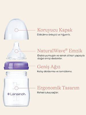 Lansinoh Natural Wave Biberon 160 Ml - 3