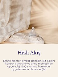 Lansinoh Natural Wave Biberon Emziği 2 li Hızlı Akış - 2