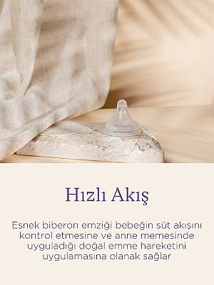 Lansinoh Natural Wave Biberon Emziği 2 li Hızlı Akış - 2