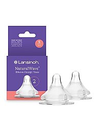 Lansinoh Natural Wave Biberon Emziği Yavaş Akışlı 2li - Lansinoh