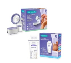 Lansinoh Tekli Elektrikli Göğüs Pompası & Anne Sütü Saklama Poşeti 25 Adet Set - Lansinoh