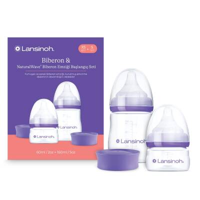 Lansinoh Yenidoğan Biberon Seti (60 ml XS Akış + 160 ml S Akış) - 1
