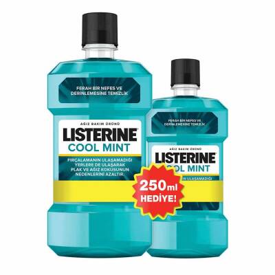 Listerine Cool Mint Ağız Suyu 500ml + 250 ml - 1