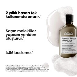 Loreal Professionnel Serie Expert Absolut Repair Molecular Yıpranmış Saçlar İçin Şampuan 300 ml - 4