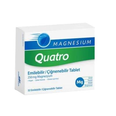 Magnesium Quatro 32 Çiğneme Tableti - 1