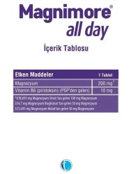 Magnimore All day Magnezyum ve P5P (Vitamin B6) 60 Tablet - 3