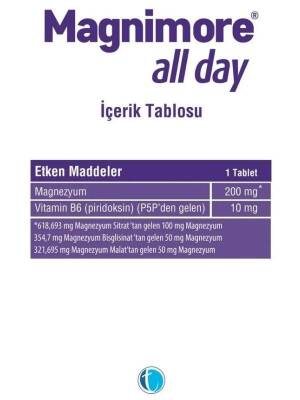 Magnimore All day Magnezyum ve P5P (Vitamin B6) 60 Tablet - 3