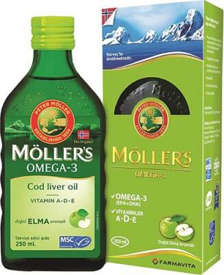 Möllers Omega 3 Elma Aromalı Balık Yağı 250 Ml - 1