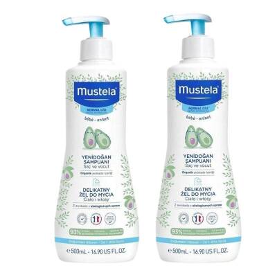 Mustela Gentle Cleansing Gel Yenidoğan Şampuanı 500 ml x 2 Adet - 1