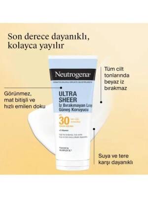 Neutrogena Ultra Sheer Nemlendirici SPF30 Güneş Koruyucu Losyon 200 ml - 3