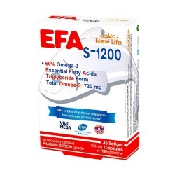 New Life EFA S-1200 Omega 3 45 Kapsül - 1